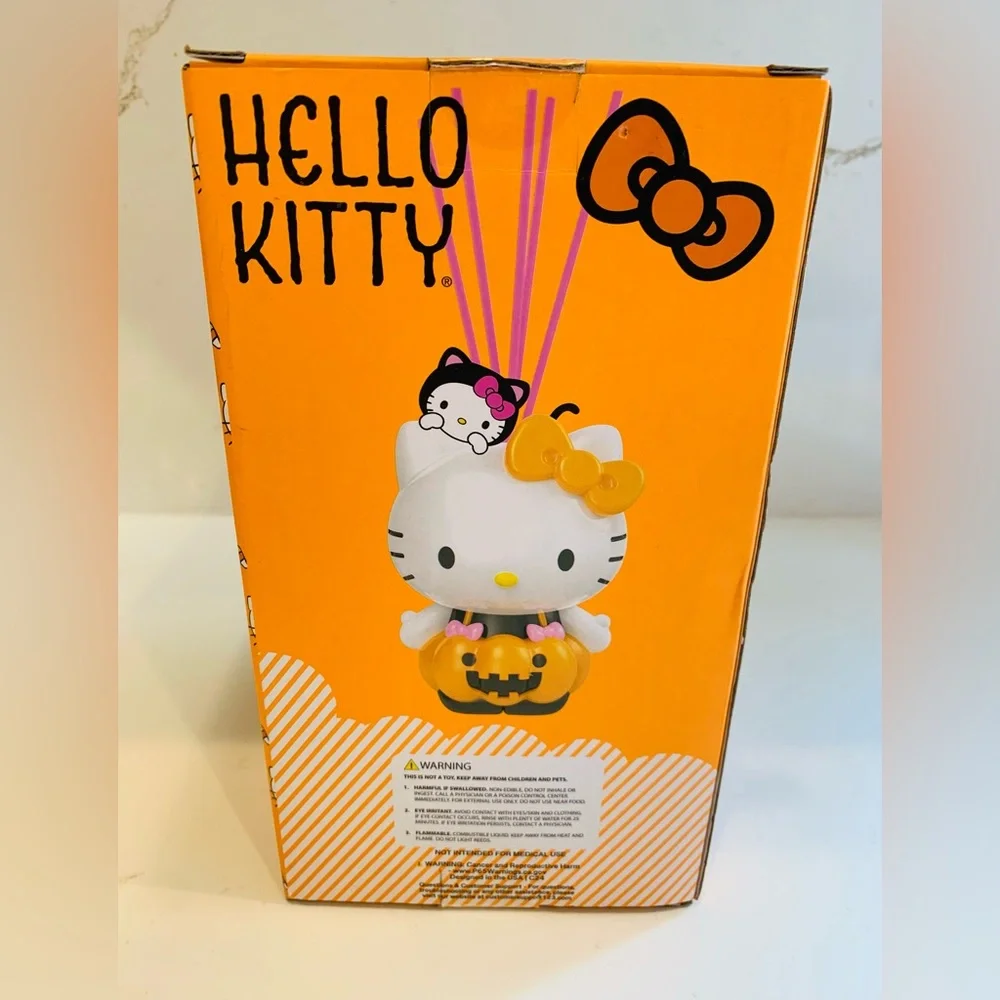Hello Kitty Halloween Pumpkin Reed Diffuser Vanilla Scented NEW